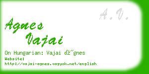 agnes vajai business card